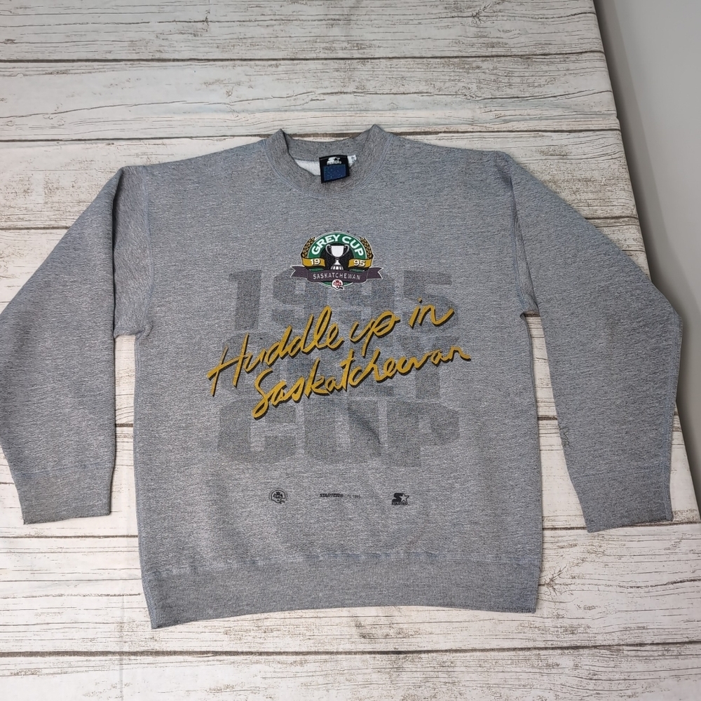 Starter 1995 Saskatchewan Grey Cup Crewneck Sweater Size Small